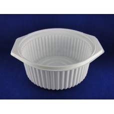 CS-128 PP Round White Bowl w/ PP Lid
